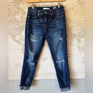 KanCan Blue Skinny Distressed Jeans